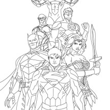 Injustice League Coloring Pages Sketch Coloring Page