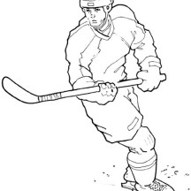 Amazing Hockey Player Coloring Page