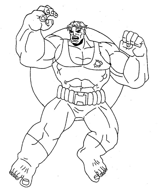 Amazing Power of Hulk Coloring Page