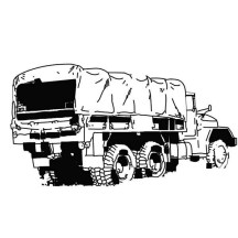 An Army Semi Truck Coloring Page