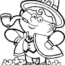 An Irish Guy in Traditional Costume Celebrating St Patricks Day Coloring Page