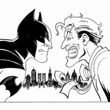 Batman vs Joker Coloring Page