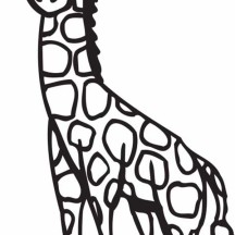 Cartoon Giraffe Coloring Page