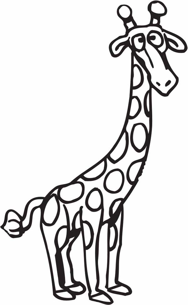 Confused Giraffe Coloring Page