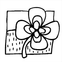 Cute Drawing of Four-Leaf Clover Coloring Page