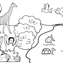 Depiction of Garden of Eden Coloring Page
