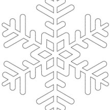 Dotted Line Snowflakes Coloring Page