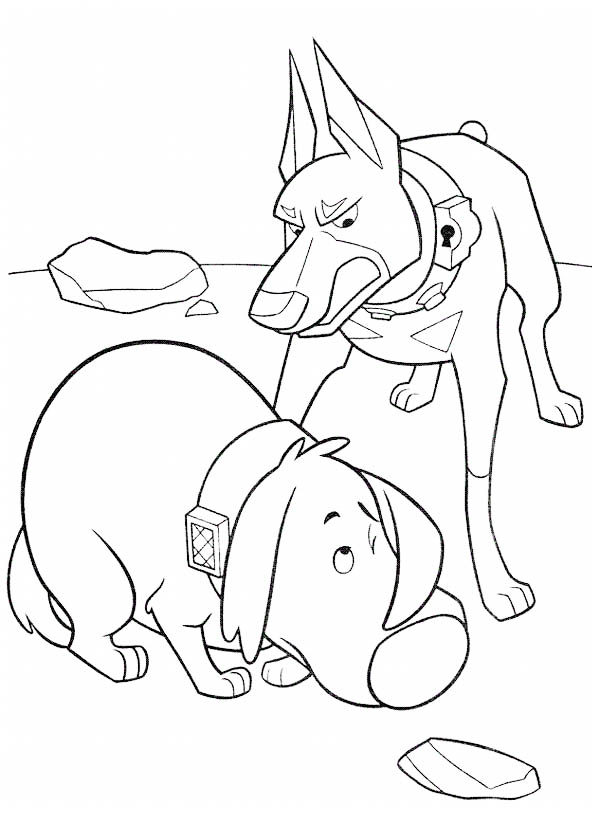 Dug is Afraid to Alpha in Disney Up Coloring Page - NetArt