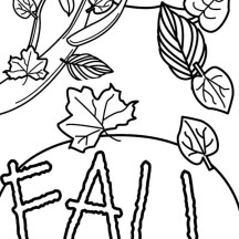 Fall Leaf Picture Coloring Page