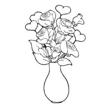 Flower in the Vase Coloring Page