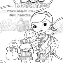 Friendship is the Best Medicine in Doc McStuffins Coloring Page