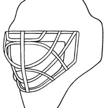 Hockey Helmet Coloring Page