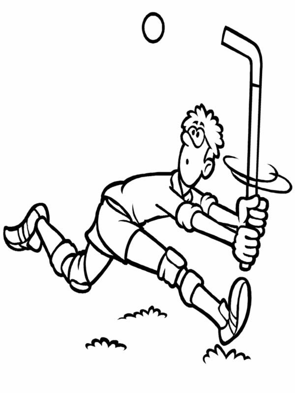 Hockey Player Coloring Page
