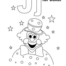 J for Joker Coloring Page