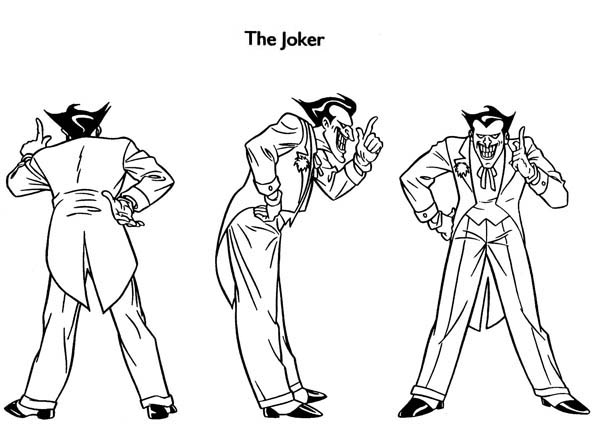 Joker Face Coloring Page