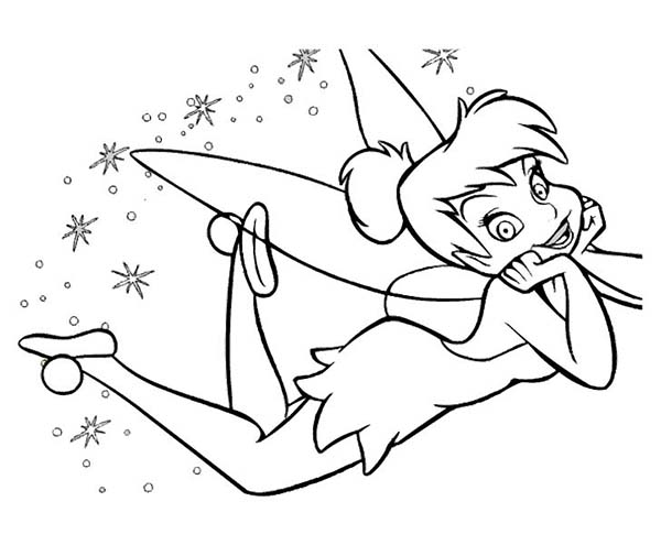 Magically Tinkerbell Coloring Page