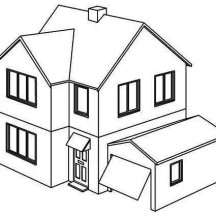 Opening Garage Houses Coloring Page