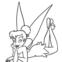 Peterpan's Tinkerbell Coloring Page