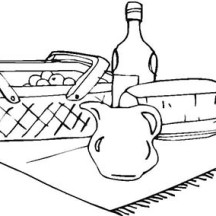 Picnic Food is Ready Coloring Page