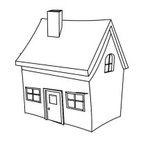 Picture of House in Houses Coloring Page