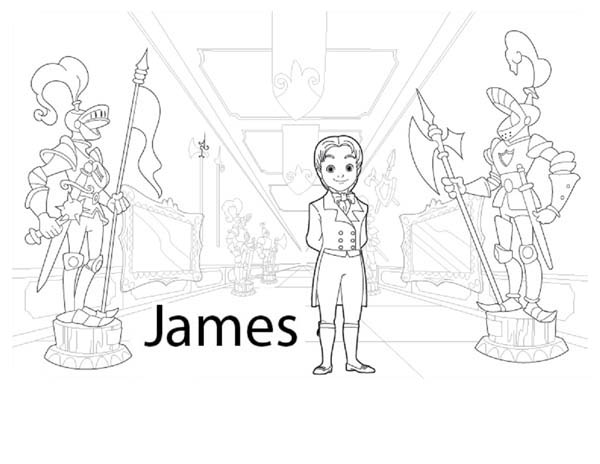 Prince James from Sofia The First Coloring Page