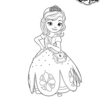 Princess Sofia the First Dress Coloring Page