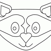 Raccoon Mask Coloring Page