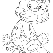 Silly Cheetah Coloring Page