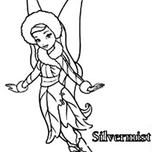 Silvermist is Tinkerbell Friend's Coloring Page