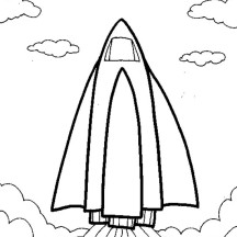 Spaceship Image Coloring Page