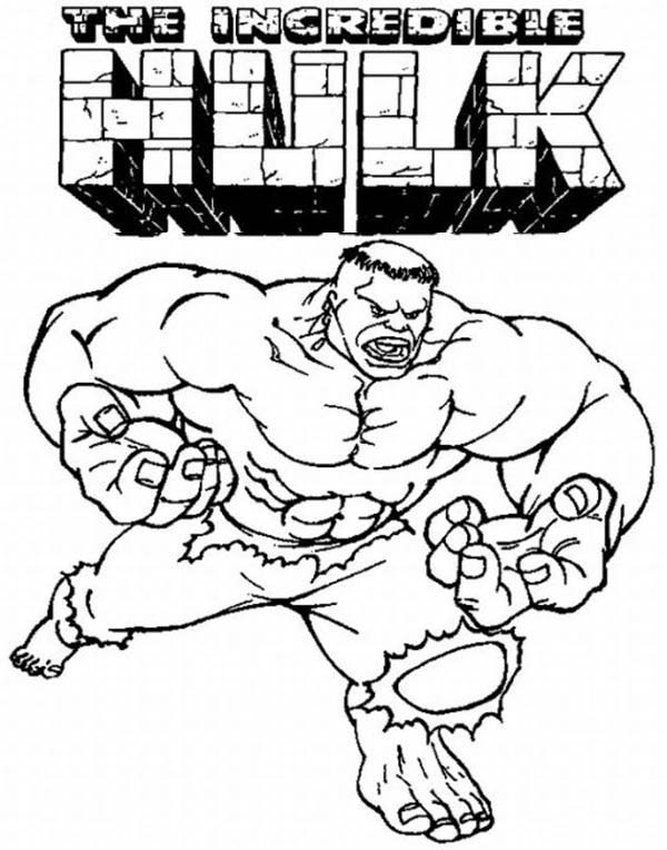 The Incredible Hulk Coloring Page