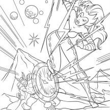 Thor Using Shield Coloring Page