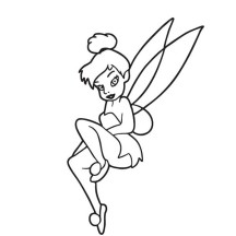 Tinkerbell Floating in the Air Coloring Page