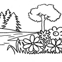 Tree of Life in Garden of Eden Coloring Page