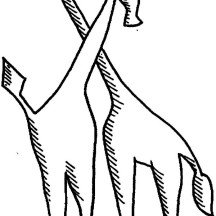 Two Giraffe Mating Coloring Page