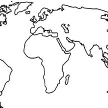 Around the World Map Coloring Page