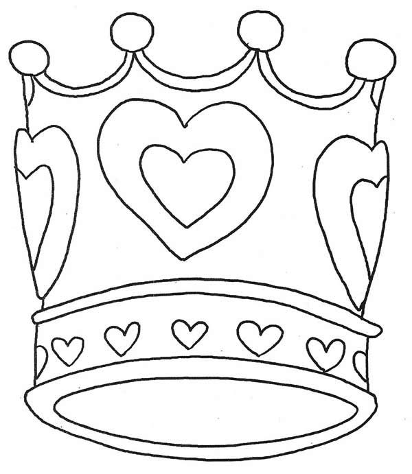 Astonishing Princess Crown Picture Coloring Page