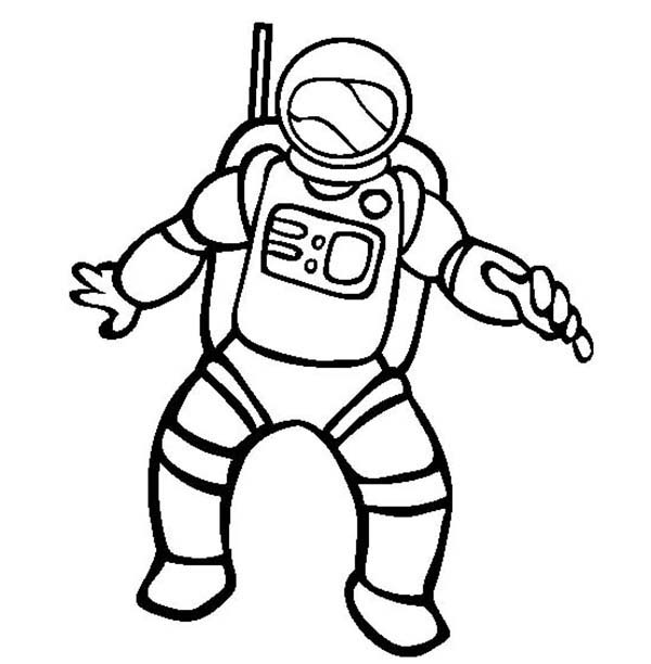Astronaut Picture of Community Helpers Coloring Page