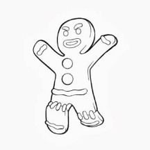 Awesome Gingerbread Man of Gingerbread House Coloring Page