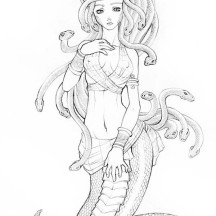 Beautiful Picture of Medusa Coloring Page