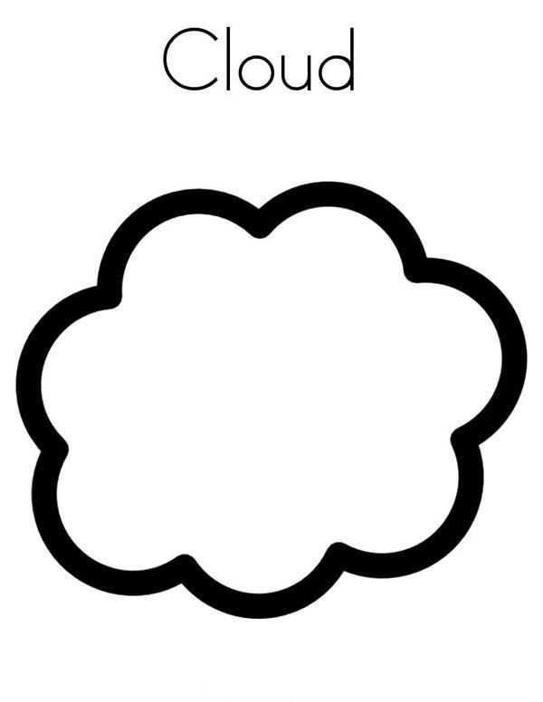 C is for Clouds Coloring Page
