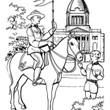 Canada Police Officer Coloring Page