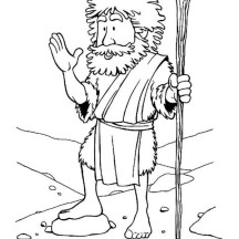 Cartoon of John the Baptist Coloring Page
