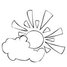 Clouds Bring Rain from Oceans Coloring Page