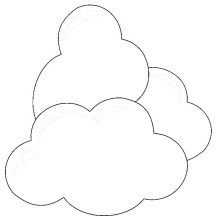 Clouds Coloring Page for Kids
