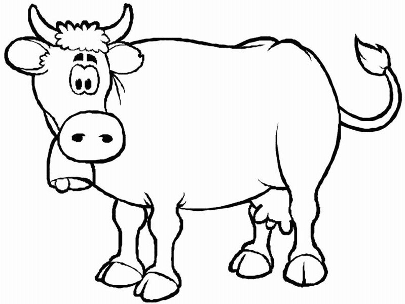 Confuse Milch Cow Coloring Page