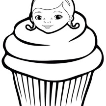 Doc McStuffins Cupcake Coloring Page