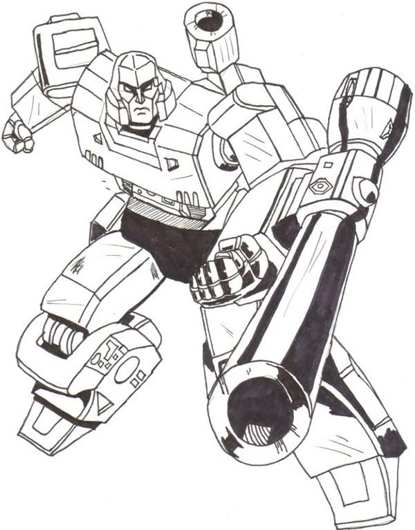 Drawing of Megatron Coloring Page