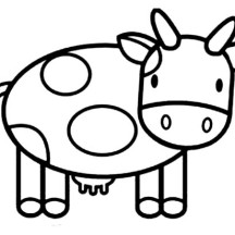 How to Draw Cow Coloring Page
