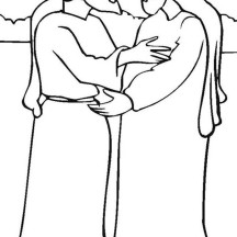 Jacob and Esau Meet After Years Coloring Page